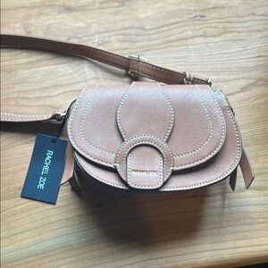 Rachel Zoe Tan Crossbody Bag with Circular Buckle